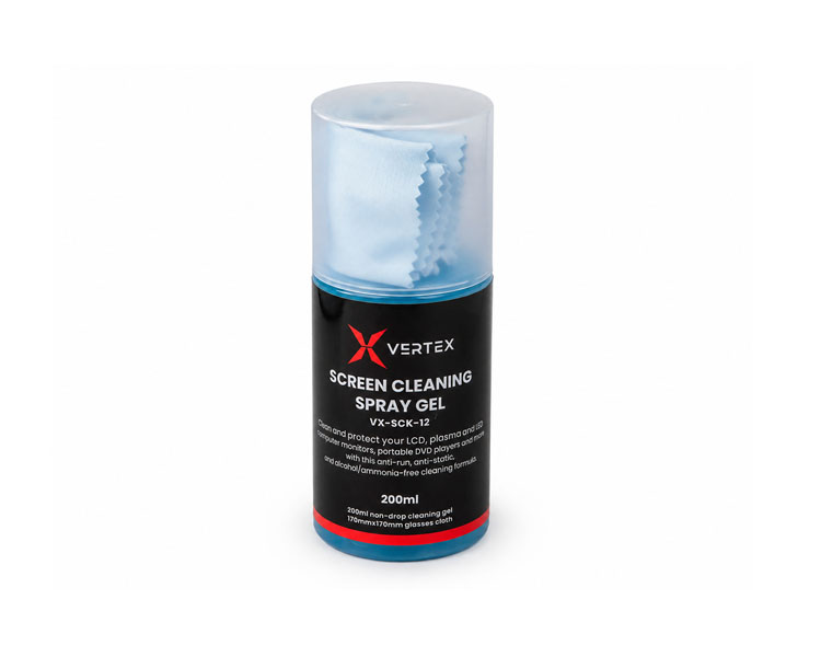 Cleaner Kit: Vertex VX-SCK-12 2-in-1 Universal Screen Cleaner Kit For LCD/LED Displays 200ml